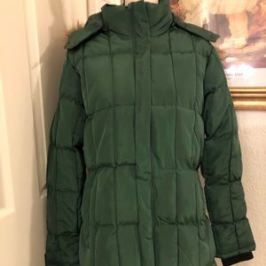 U2 Wear Puffer Coat with Fur Trim